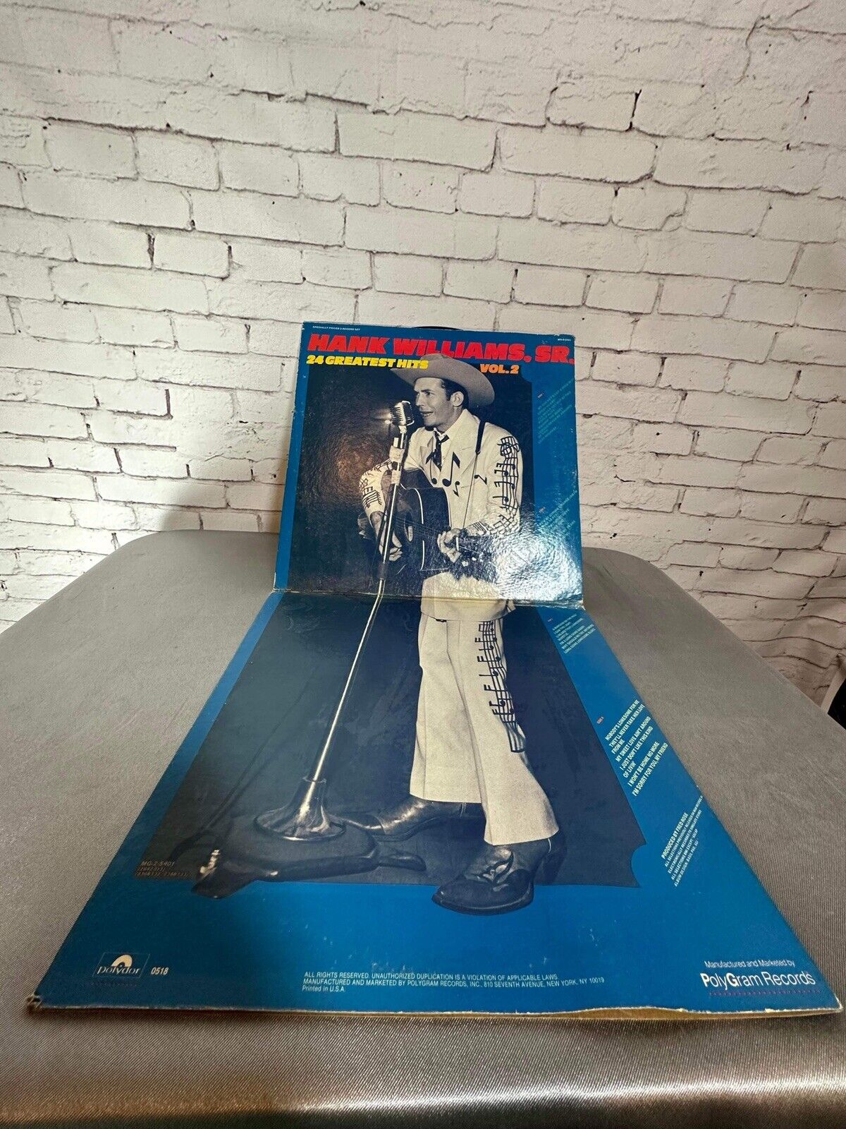 Hank Williams Sr. - 24 Greatest Hits Vol. 2 - 2 LP's - Gatefold - PRC Press  VG+