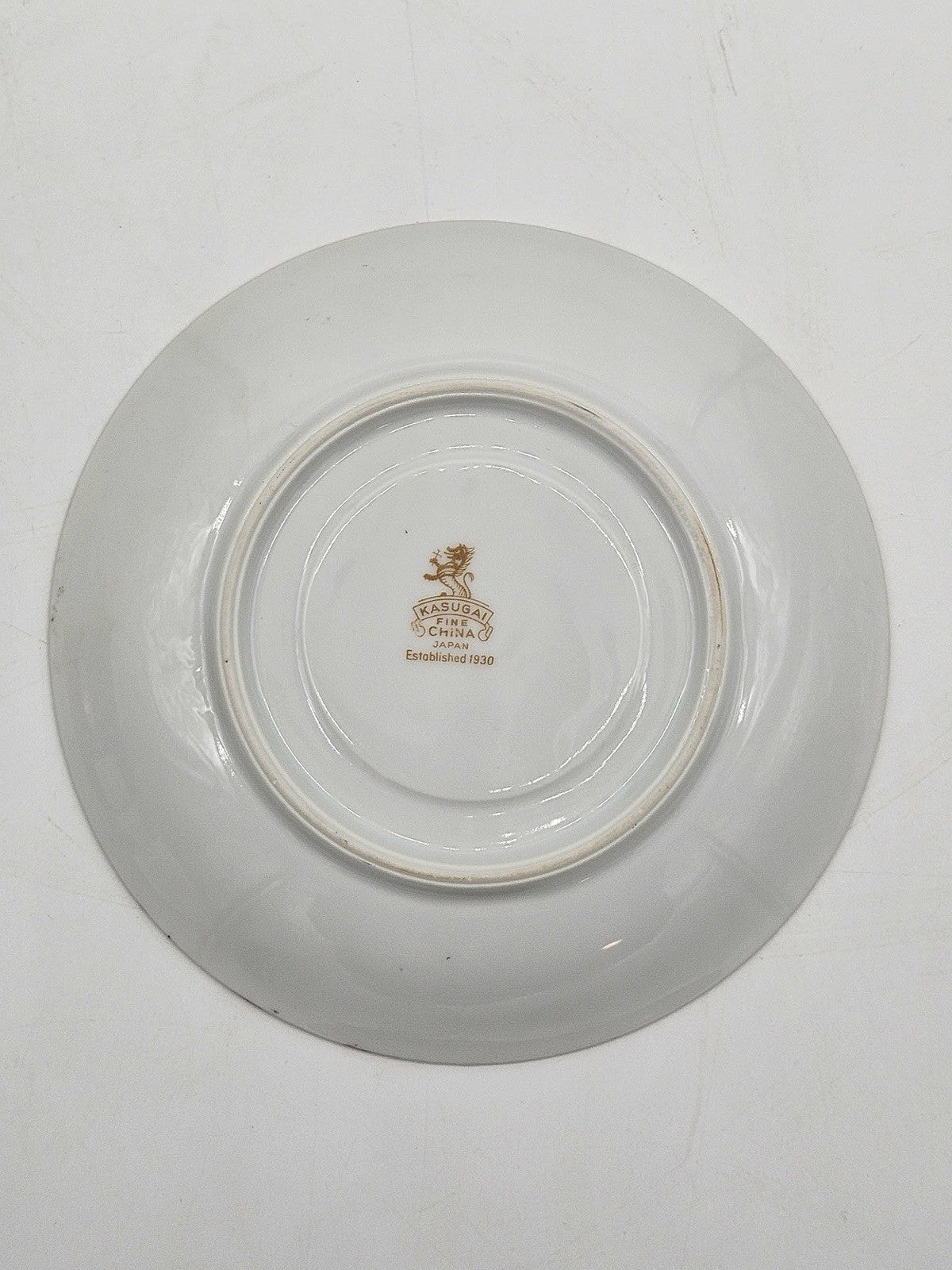 Kasugai Fine China Japan Pink Floral Gold Rim Saucer Plate