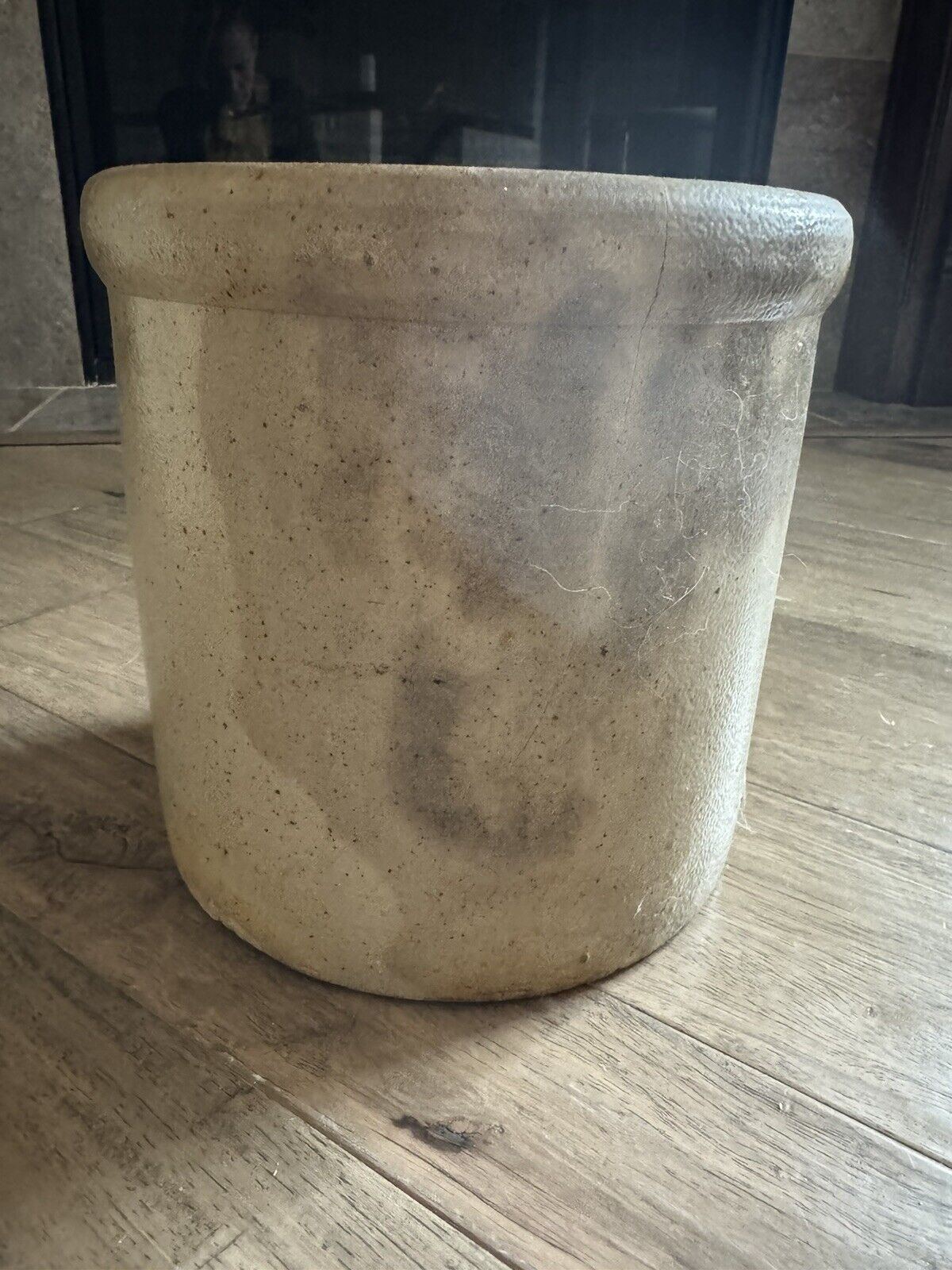 Vintage Late 1800s Handmade Salt Glazed Ceramic Stoneware Mini Crock - Unmarked