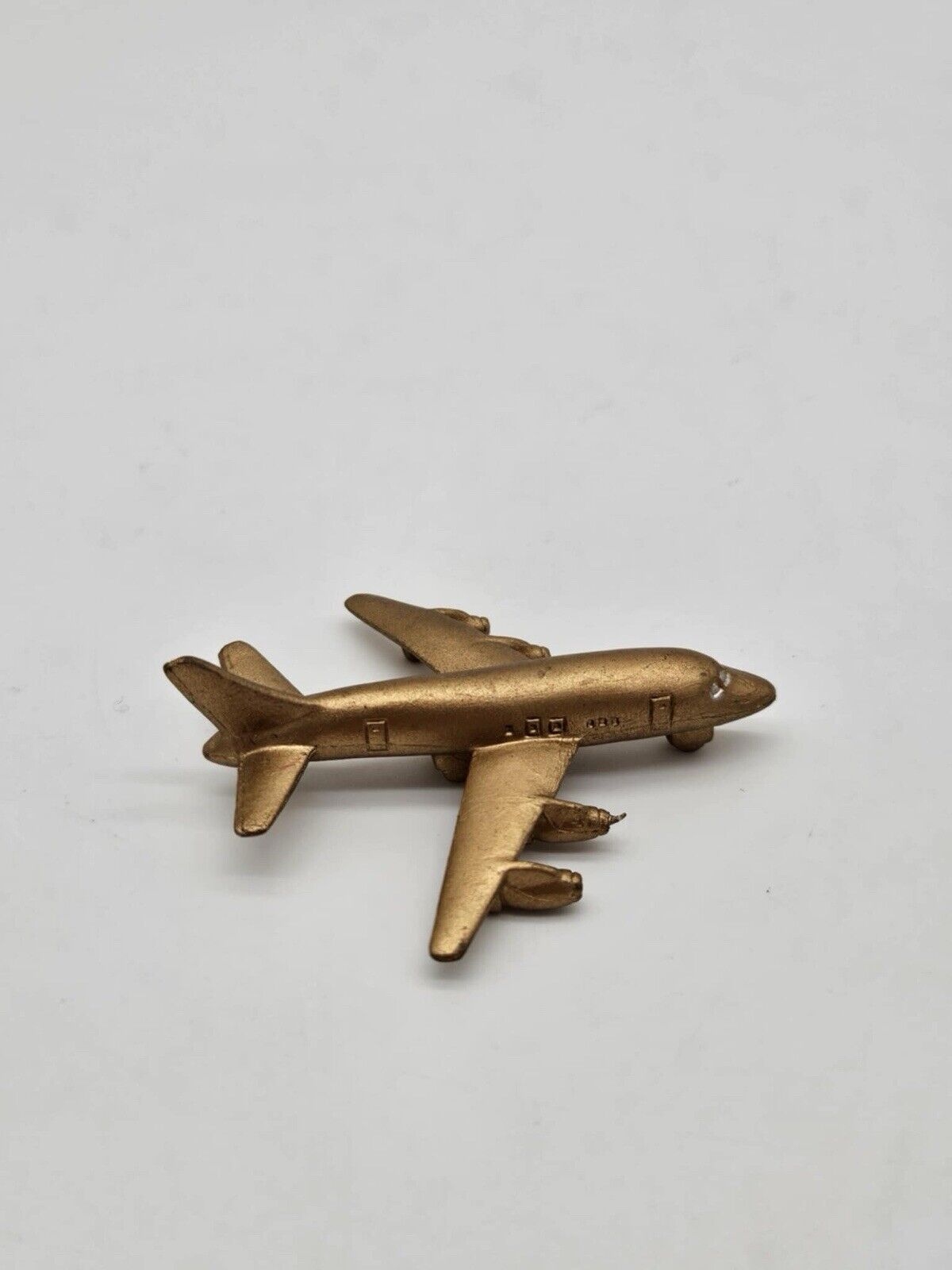 Small Golden Airplane Pendant ~ Vintage
