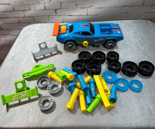 Hot Wheels Blue Roger Dodger Ready To Race Car Builder - No Tools