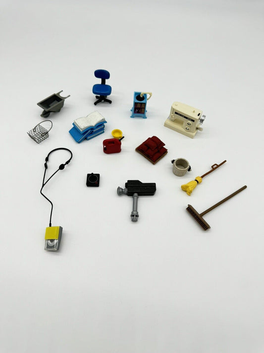 Vintage Dollhouse Miniature Random Tiny Trinkets Lot Of 14 Pieces