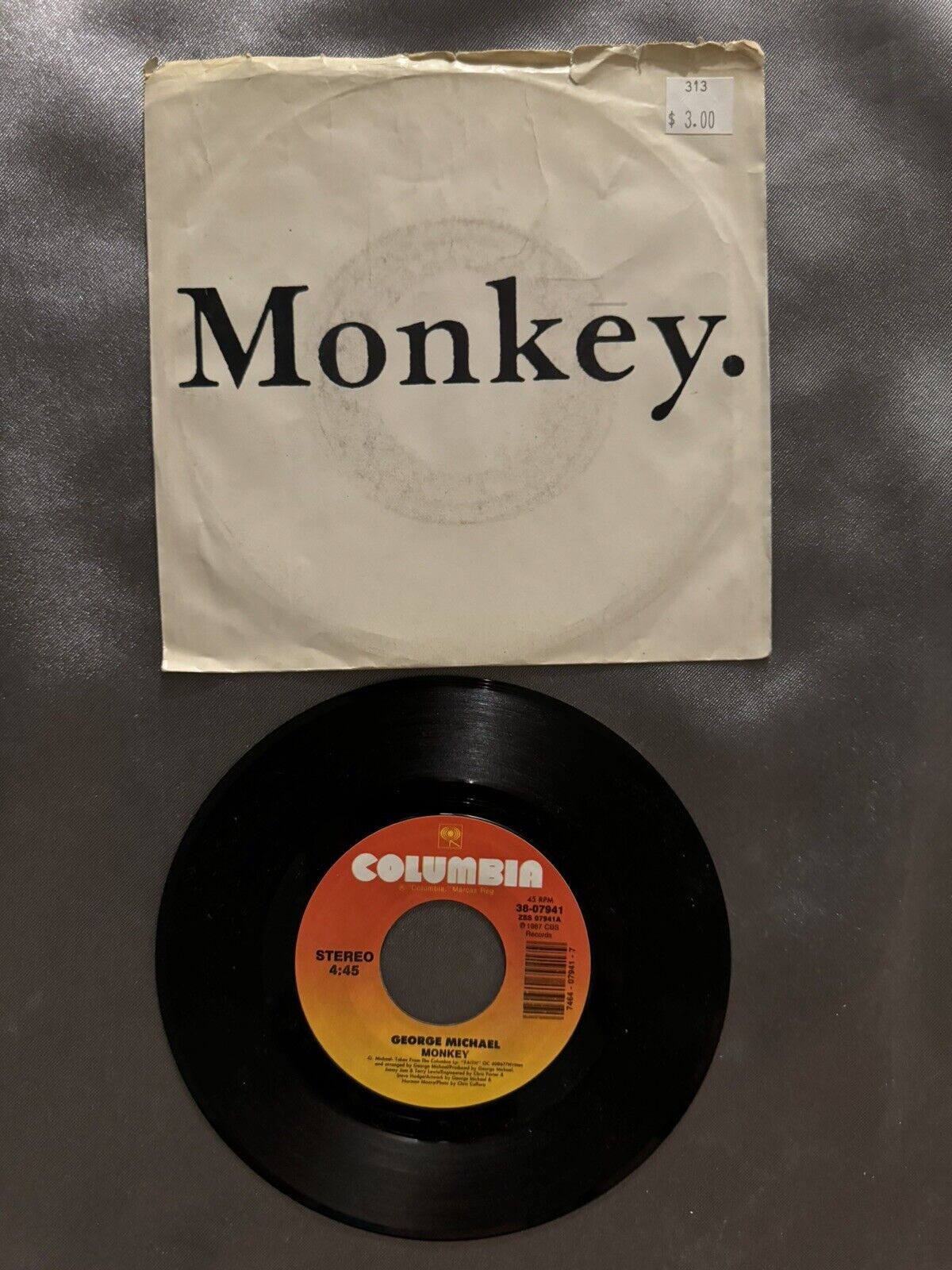 George Michael - Monkey - RECORD & Picture SLEEVE  (45RPM 7”)