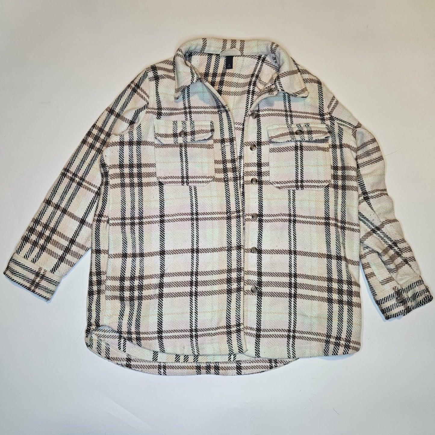 eBay Title: Universal Thread Women’s Plaid Shacket Jacket Shirt Coat Size M