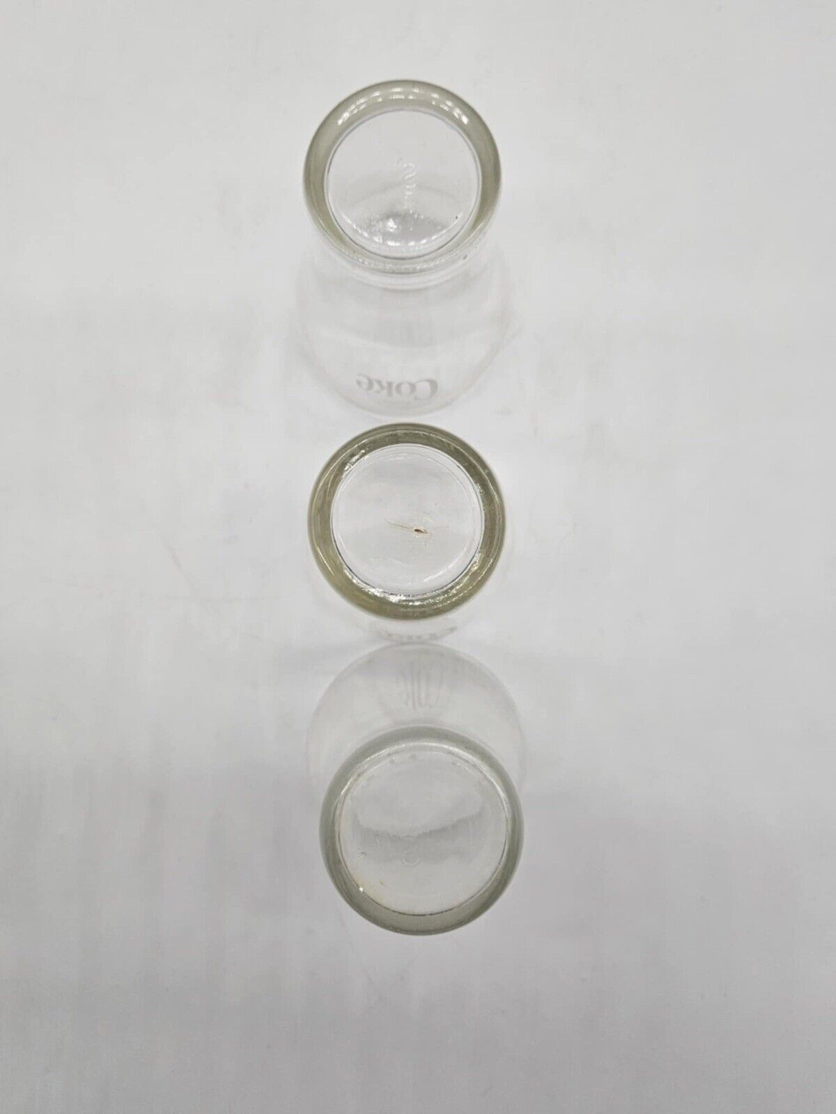 VINTAGE Set of 4 Enjoy COKE/Enjoy COCA COLA WHITE LABEL DRINKING GLASSES