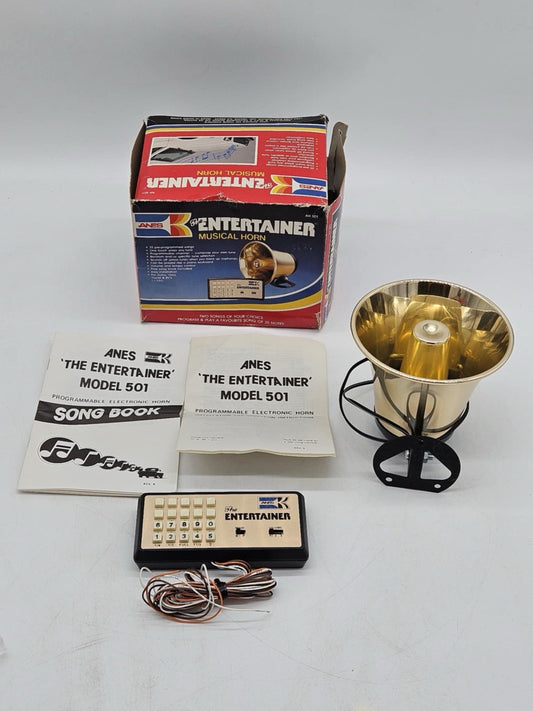 VINTAGE ELECTRONIC MUSICAL CAR HORN THE ENTERTAINER ANES AH 501 *NEW*