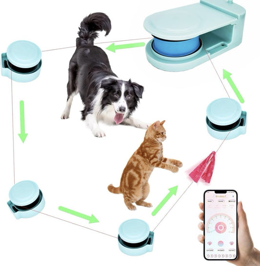 DC-1 Dog Toys for Large Dogs，Lure Coursing Machine,Dog Chase Toy - PINK