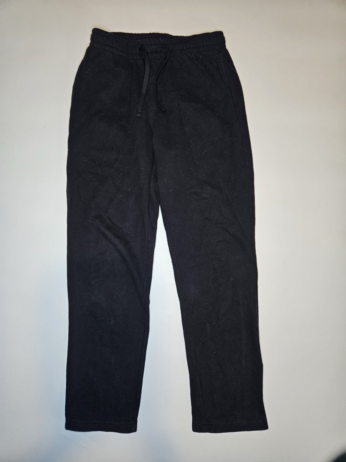 Men’s Black Fleece Jogger Sweatpants Drawstring Sz L
