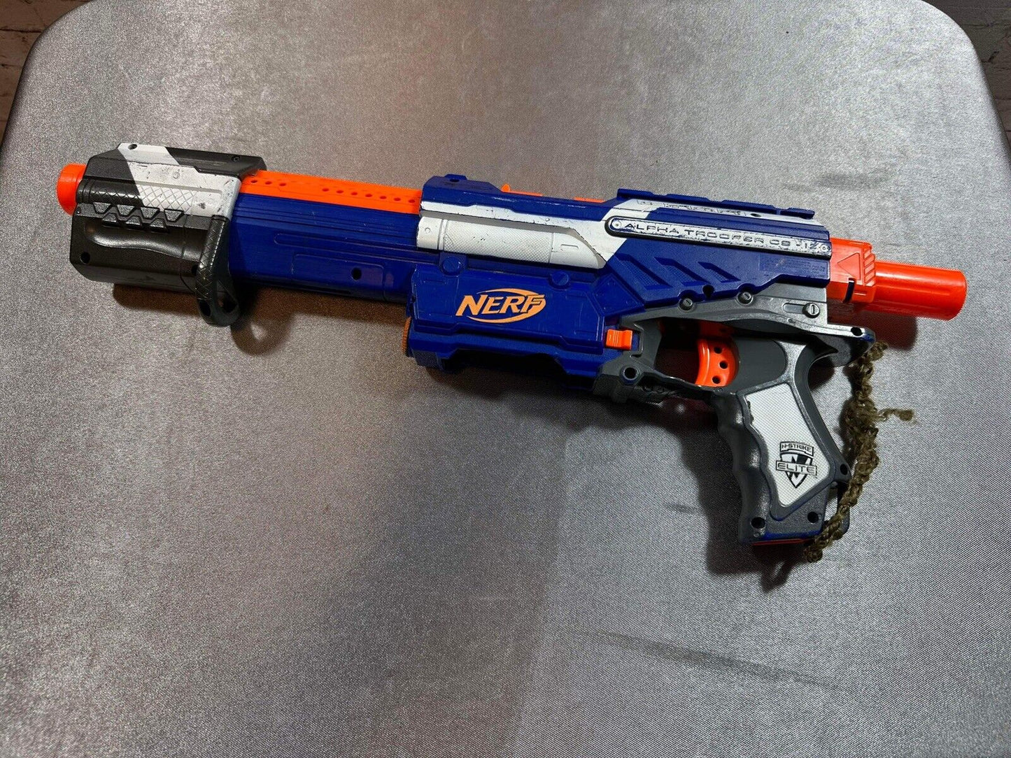 TESTED WORKING Nerf N-Strike Elite Alpha Trooper CS-12 Dart Blaster Toy Gun