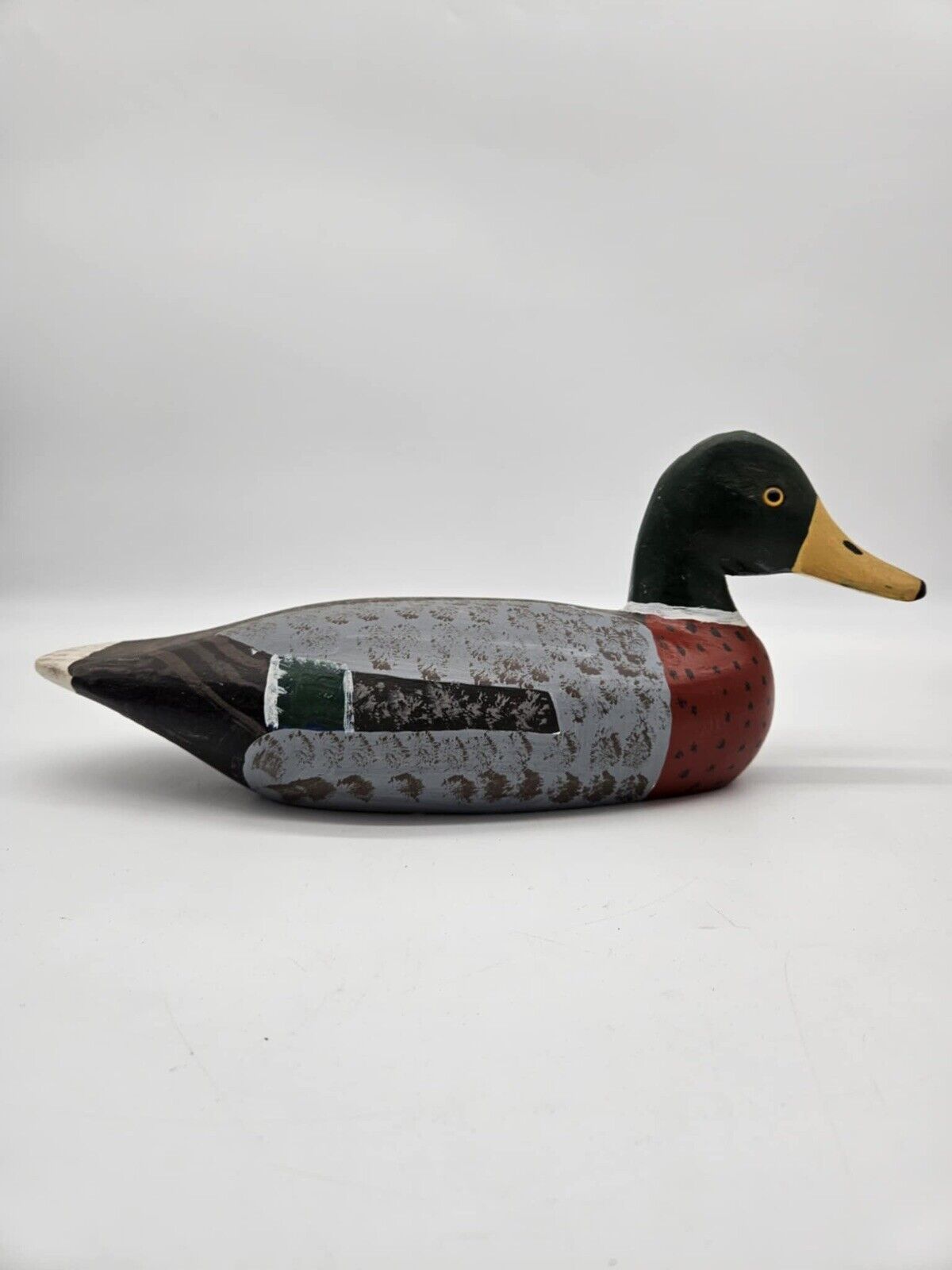 L.D. SCARBOROUGH Duck N.C. 1992  FOLKART CARVED WOOD DECOY JB01