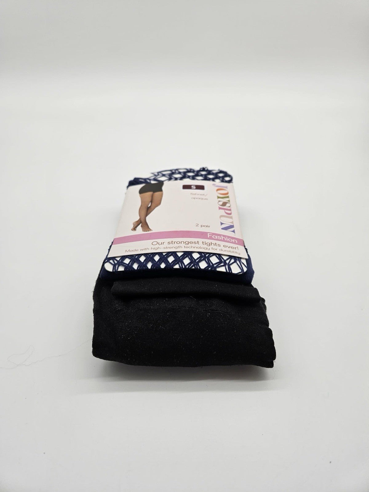 Joyspun Women’s Fishnet & Opaque Tights 2 Pack Size Small