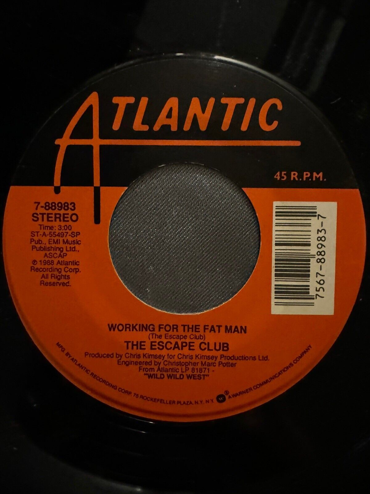 THE ESCAPE CLUB Shake For The Sheik 45 Atlantic Rec 7-88983 US 1988 VG++ B2