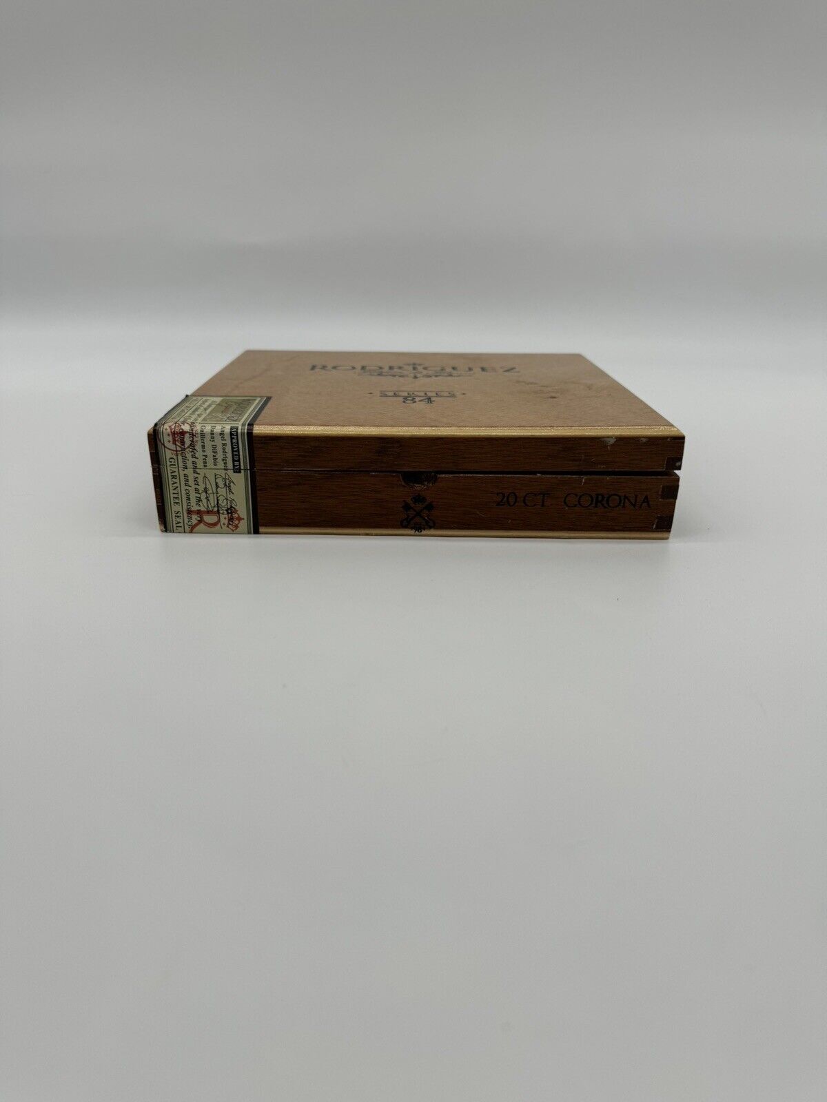 Vintage 1930-40s  Striped Suitcase By Crown W/Leather Trim