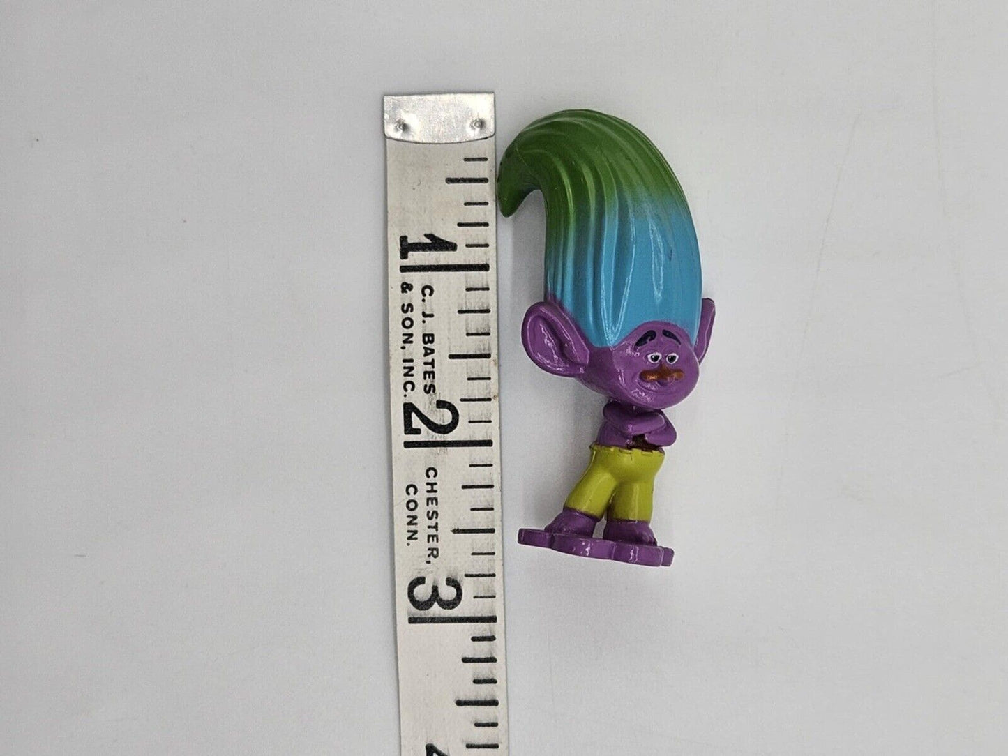 TROLL Figure W/ Blue & Green Hair Plastic Cake Topper 2.5”