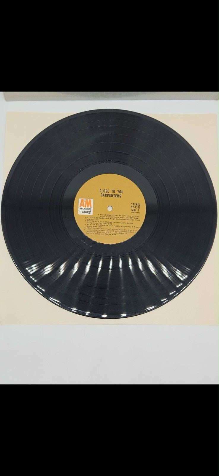 CARPENTERS CLOSE TO YOU 1970 LP VINYL ALBUM