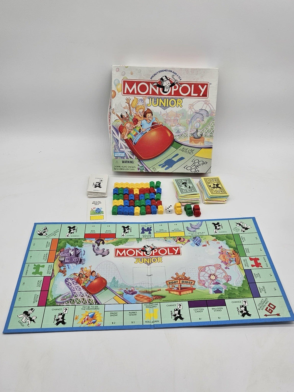 Monopoly JUNIOR Hasbro 1999 COMPLETE Vintage Childrens Board Game
