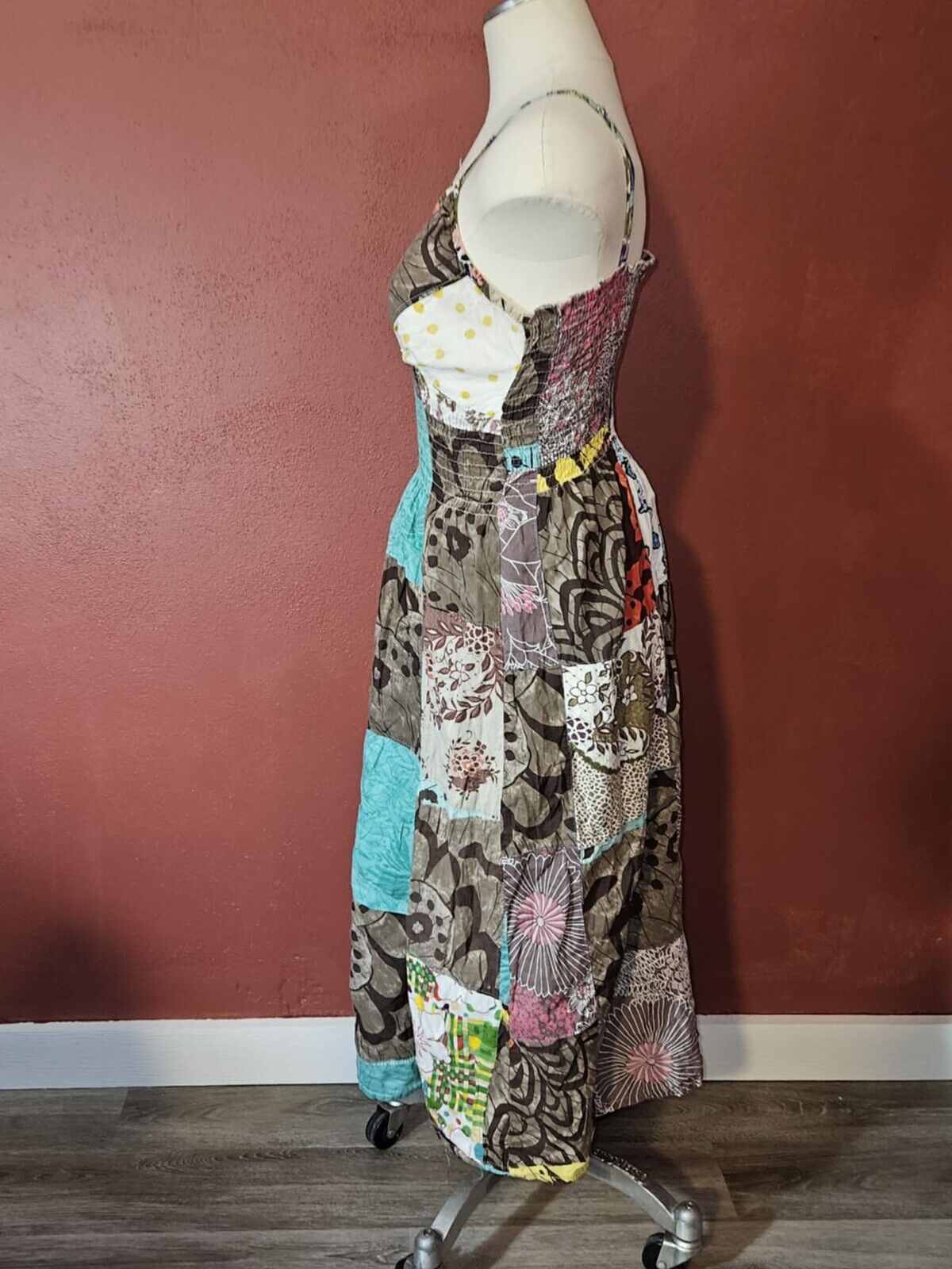 Multicolor Patchwork Dress By Girl Talk Sz M