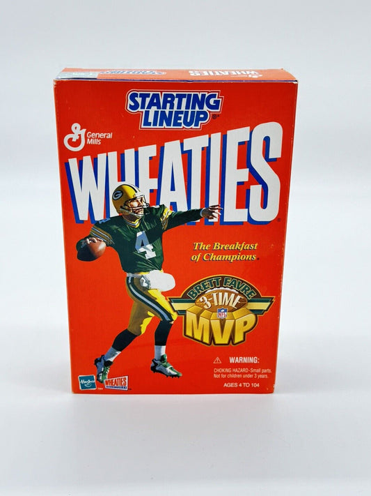 NFL Football Green Bay Packers Brett Favre Starting Lineup Figure Wheaties Box