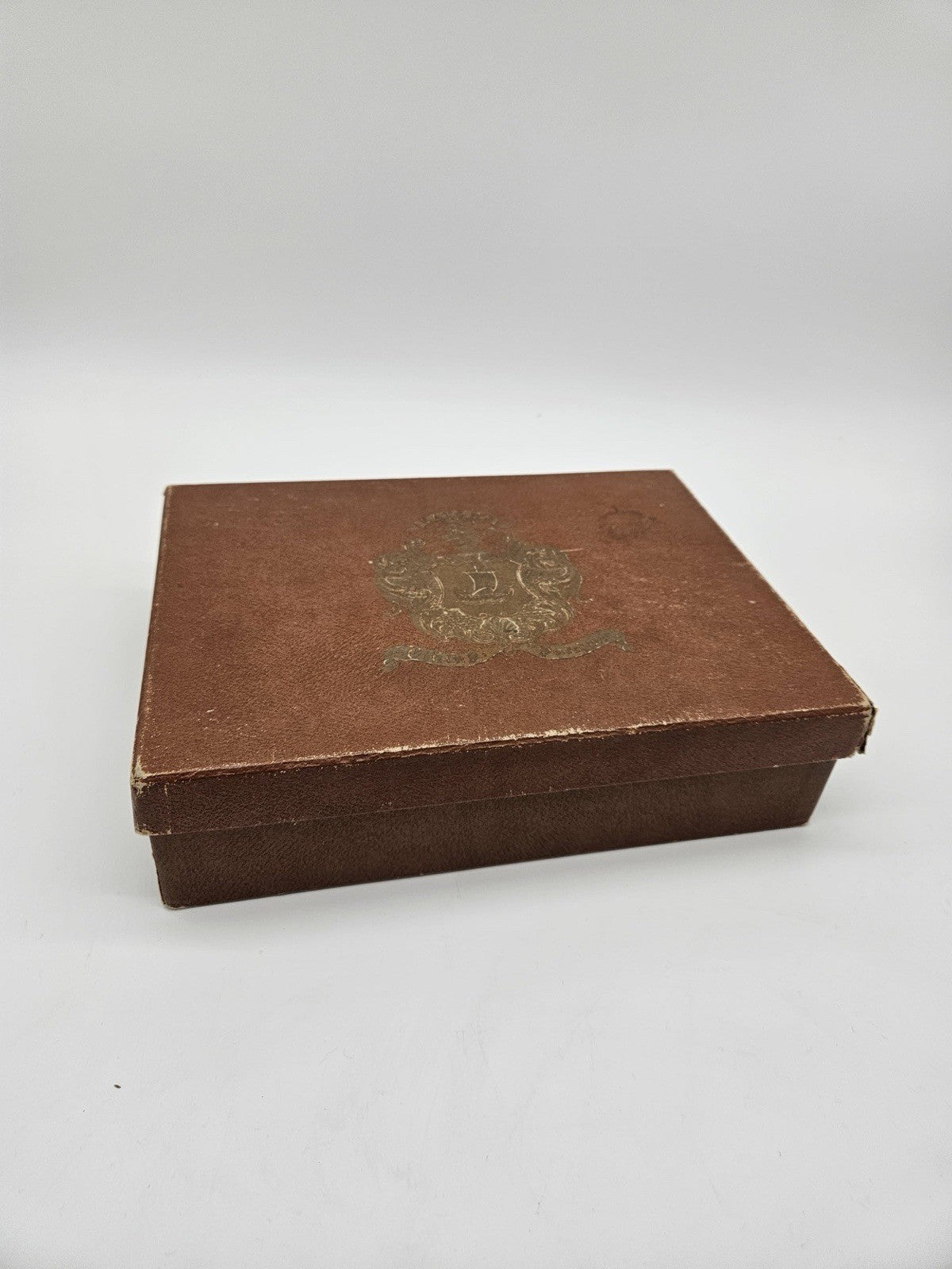 Vintage Eaton’s Presentation Box Brown Gold Crest Jewelry Gift Box BOX ONLY