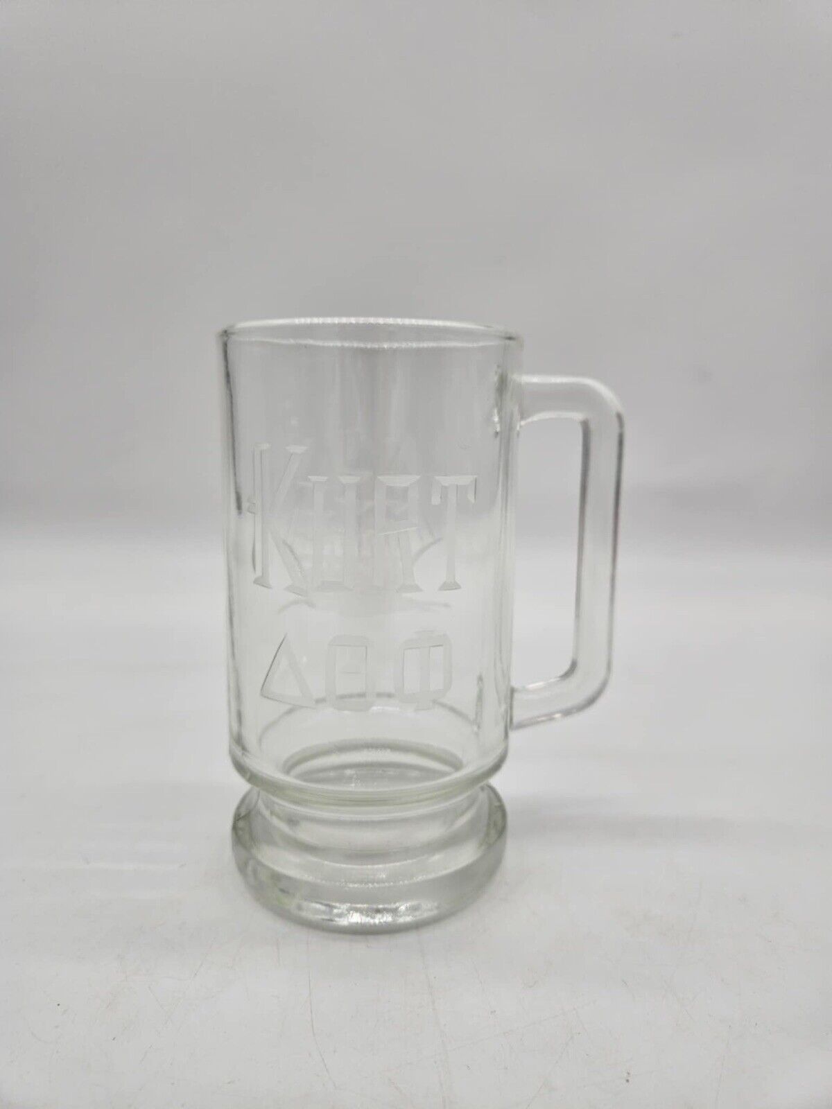 Clipper Ship Etched Glass Beer Mug