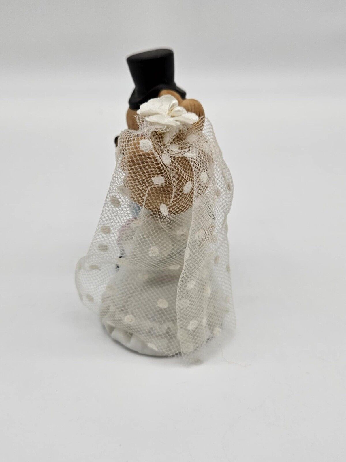 Homco Wedding Bears #1424 Bride & Groom Figurine Ceramic Porcelain Cake Topper