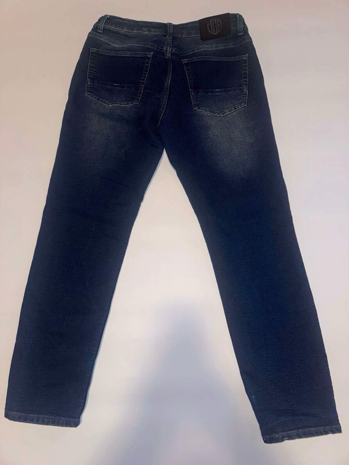 Vintage Genes Dark Slim Straight Leg Jeans Men’s 34X30 Blue Stretch Denim Pants