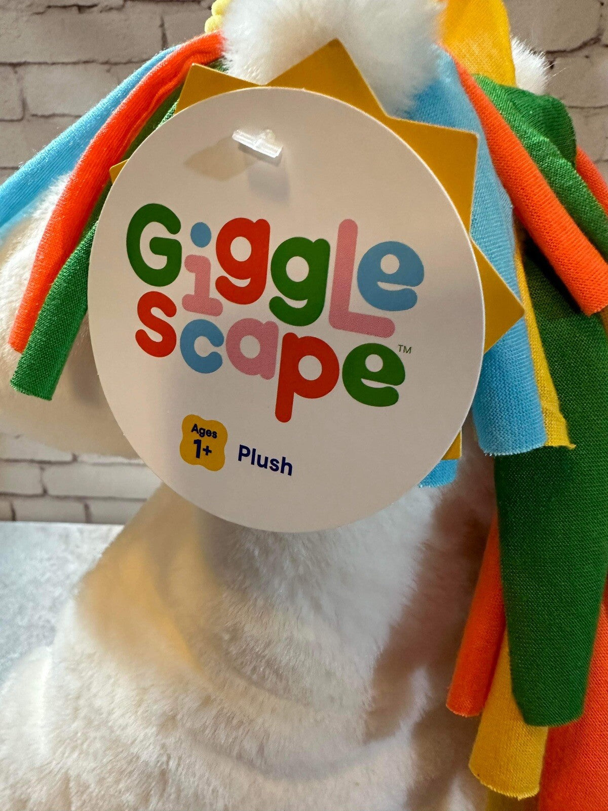 Gigglescape Baby Unicorn White 14" Plush Soft Stuffed Animal NEW CTY MISC