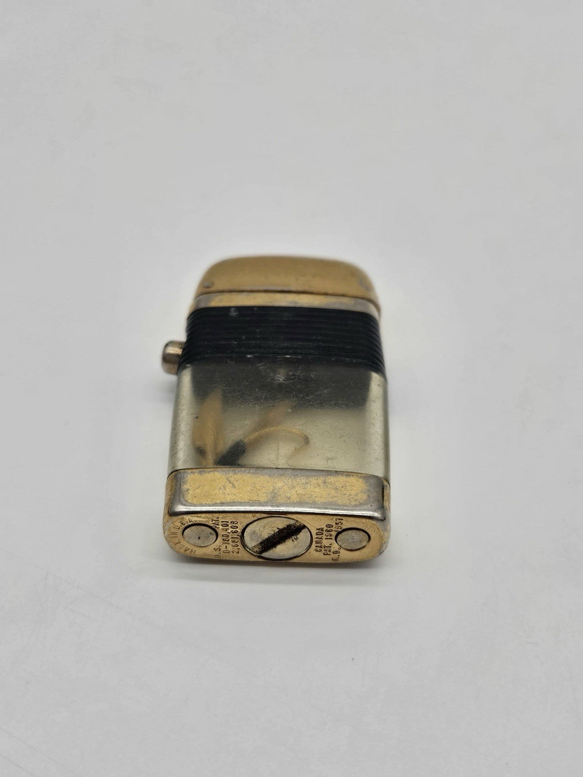 Vintage Scripto Vu Fishing Lure Black Band Cigarette Lighter