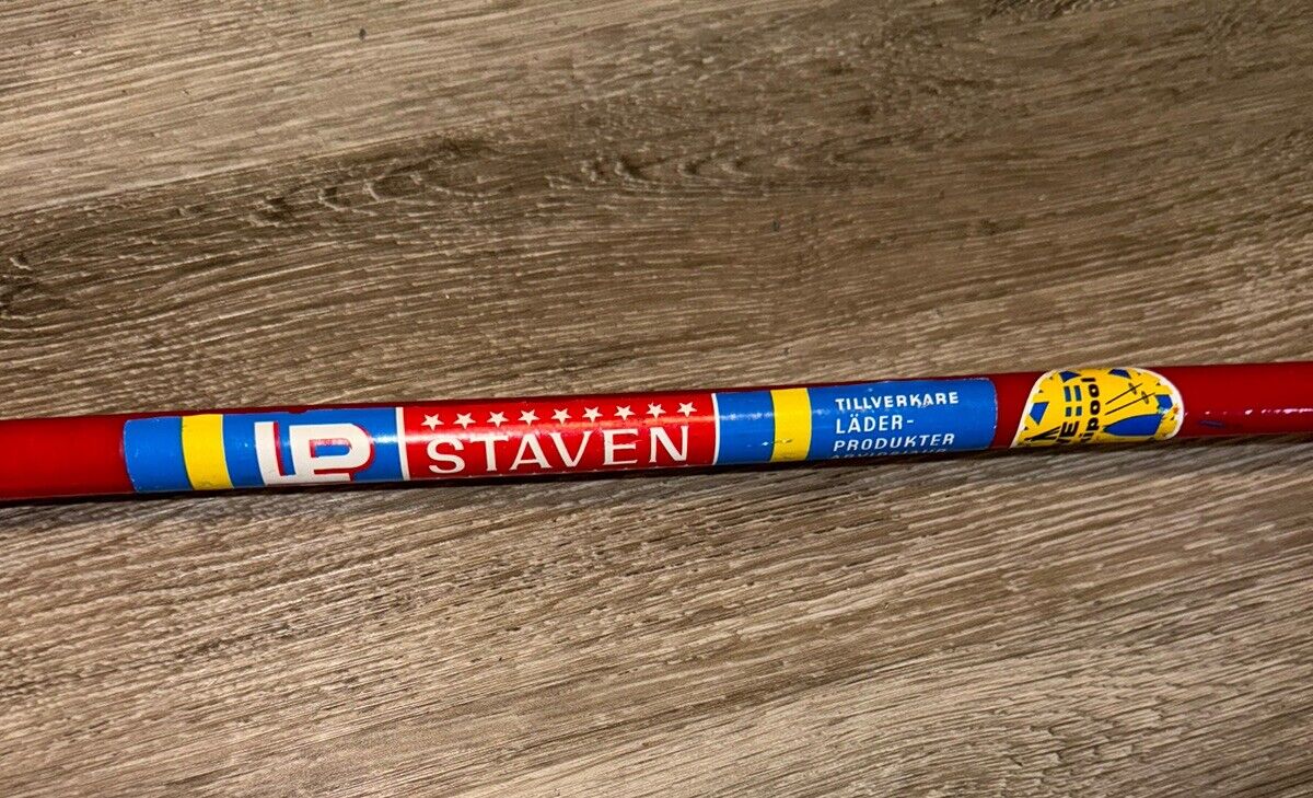 Vintage LP STAVEN  Ski Poles Made in Sweden 130 cm