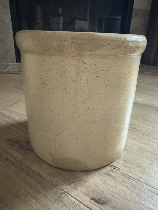 Vintage Late 1800s Handmade Salt Glazed Ceramic Stoneware Mini Crock - Unmarked