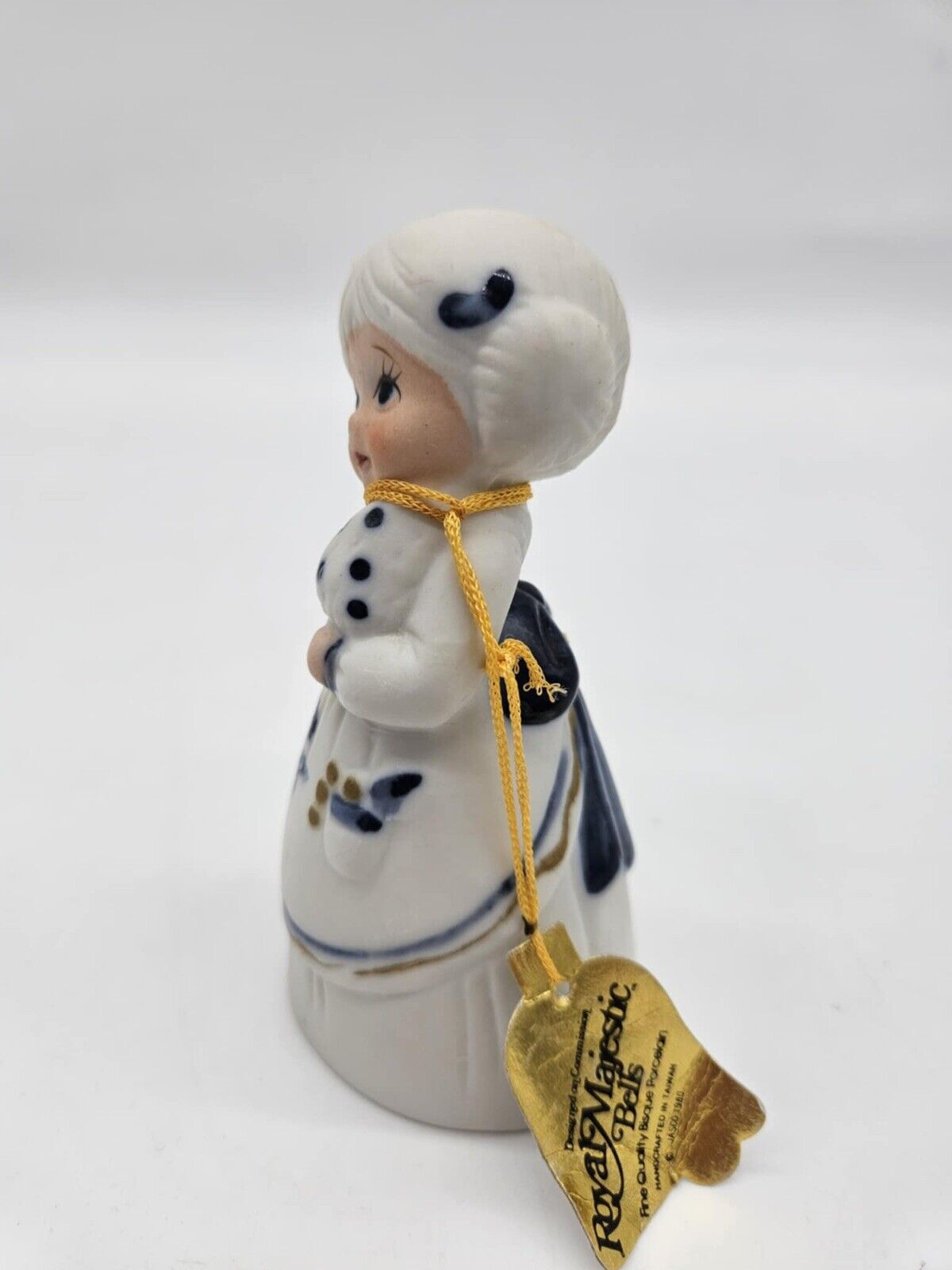 NWT Vintage Jasco Royal Majestic Bells Porcelain Bisque Bell Lady/Grandma-NEW