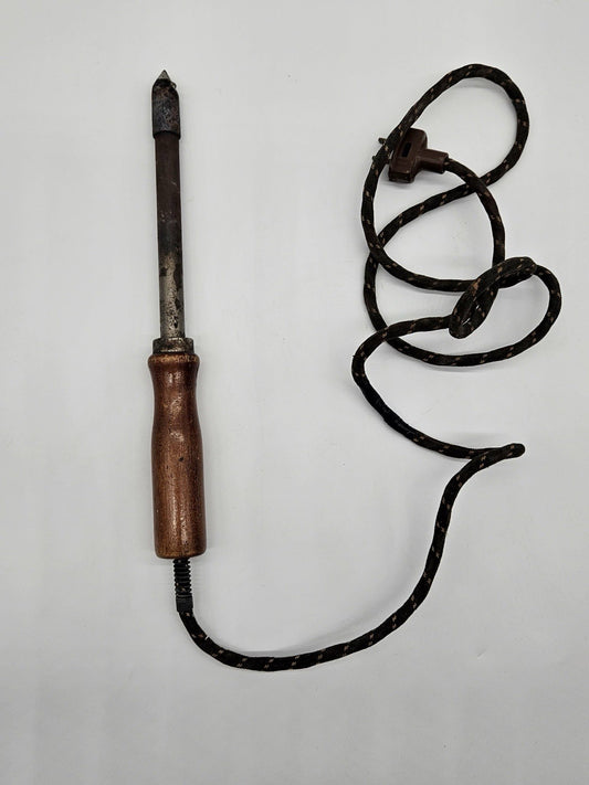 Vintage VULCAN No 40 Soldering Iron with old cloth wrapped electrical cord WORKS