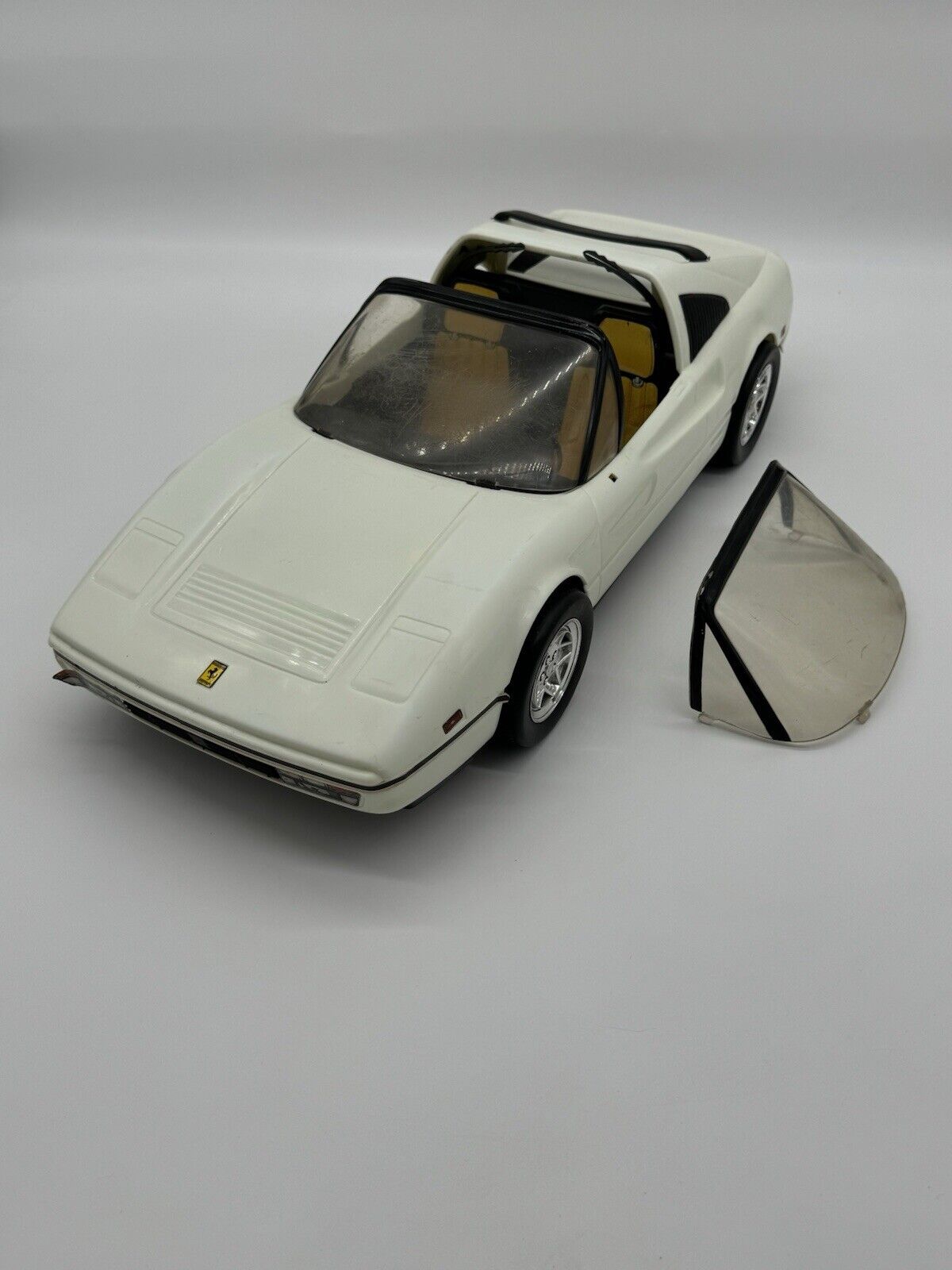 VINTAGE 1986 BARBIE Doll Car White FERRARI 328 GTS Mattel (w/ Xtra Windshield)