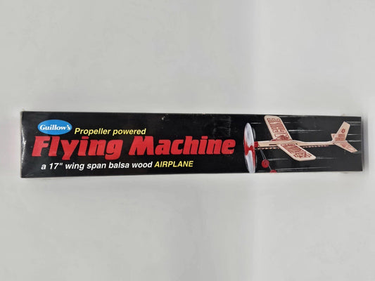 GUILLOW’S FLYING MACHINE RUBBER POWERED BALSA WOOD 27” WS Made in USA