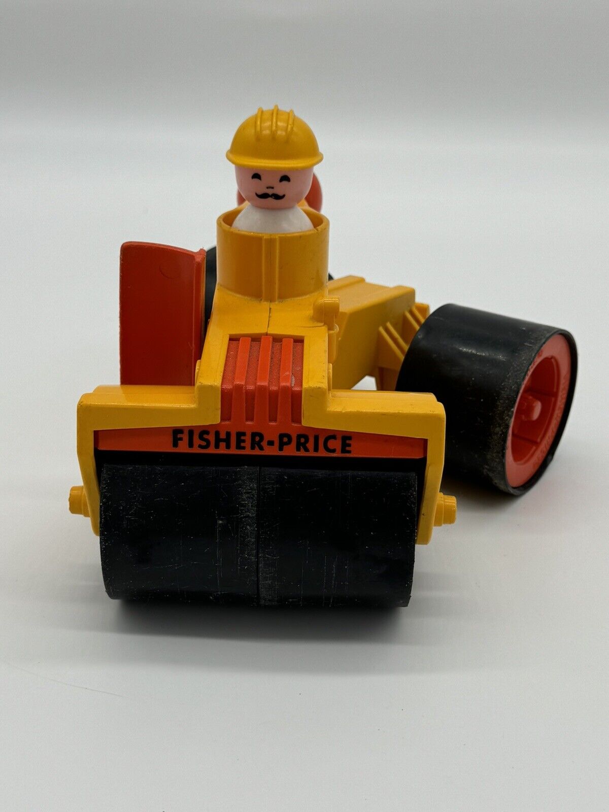 Vintage Fisher Price Steam Roller Side Blade Grader Jumbo Construction 1977 005