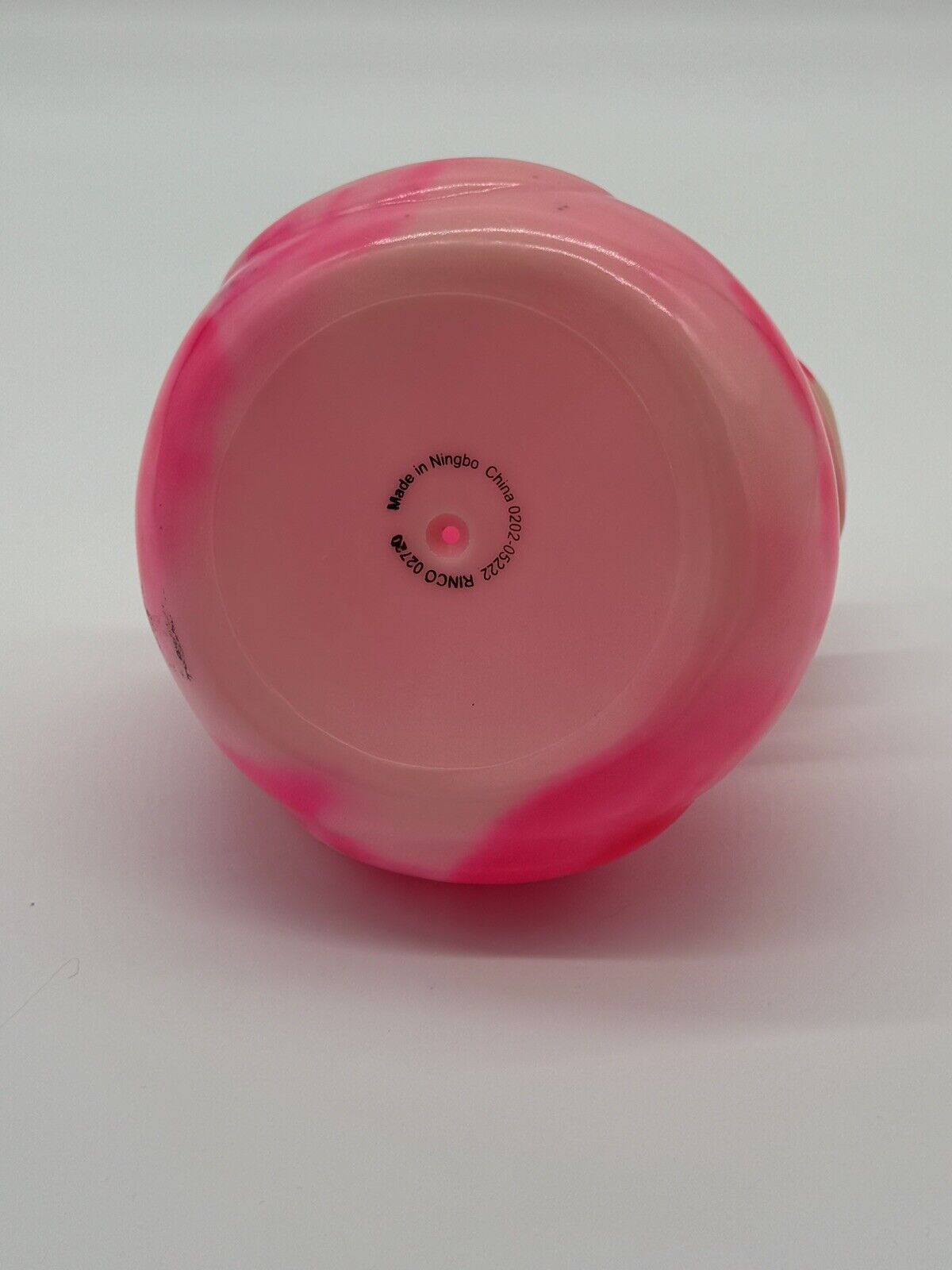 Rare Large 5" Rubber Duck Toy Collectible, Marble Pink Tie-Dye Color 005