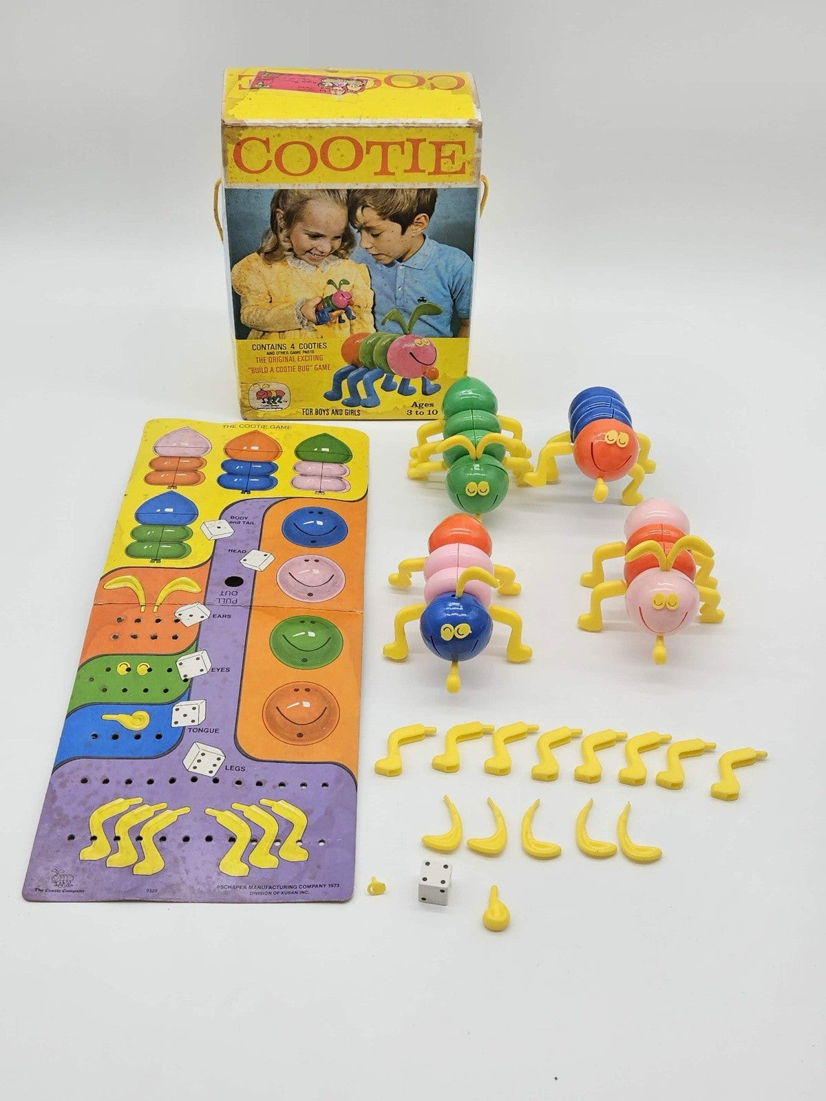 VINTAGE COOTIE GAME 1972 No. 200B, ORIGINAL BOX
