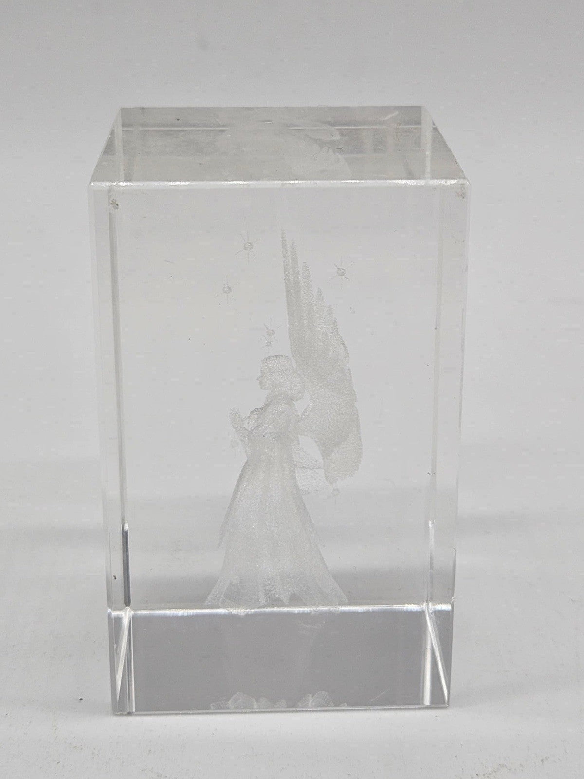 Paperweight Lead Crystal Angel, Desk Ornament