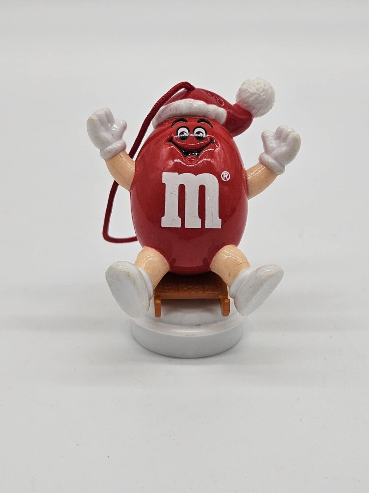 Vintage M&M Christmas Ornament Collectible Candy Tube Topper 1986