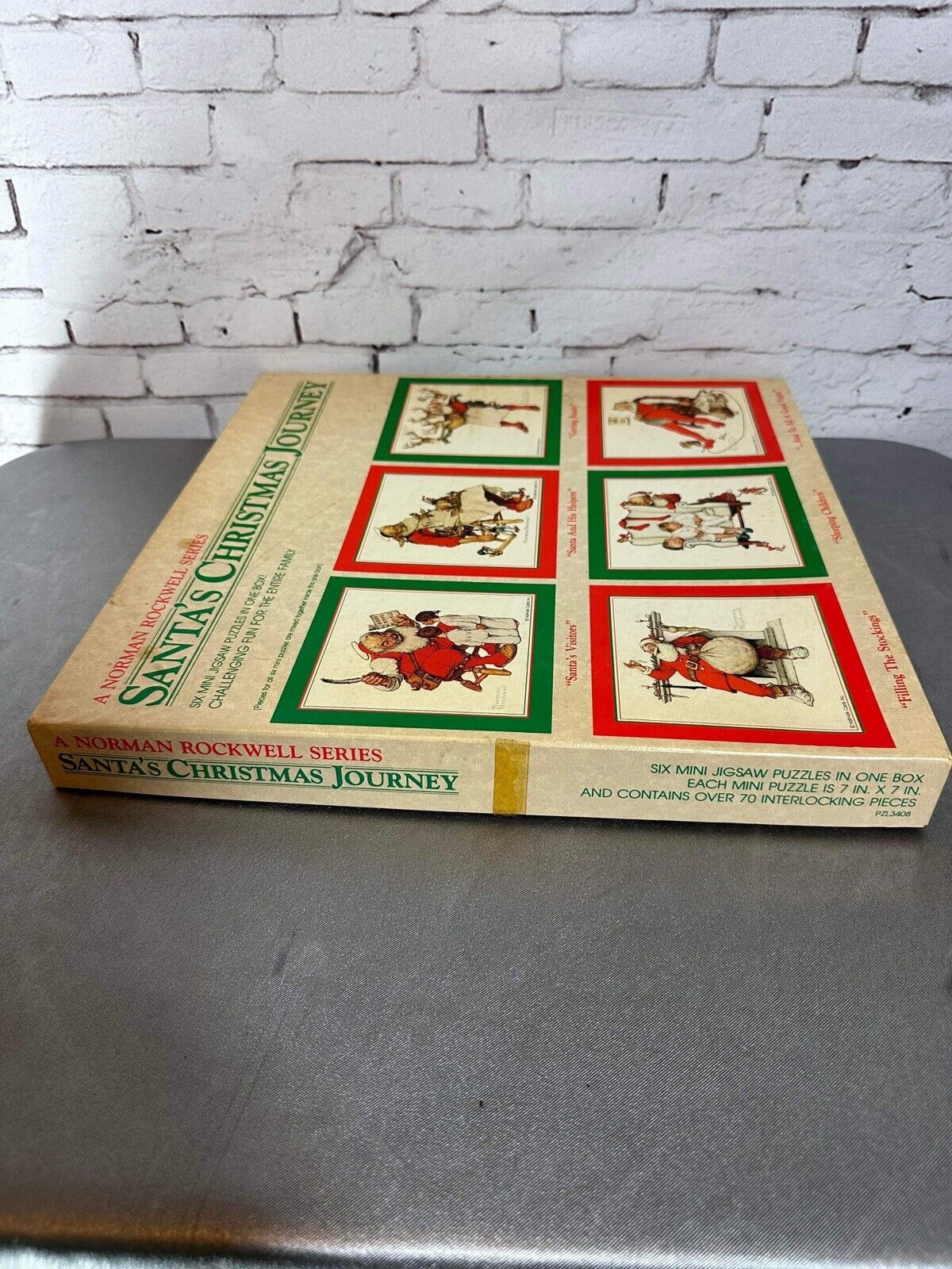 VINTAGE SPRINGBOK NORMAN ROCKWELL SANTA'S CHRISTMAS JOURNEY 420 PIECE PUZZLE VGM