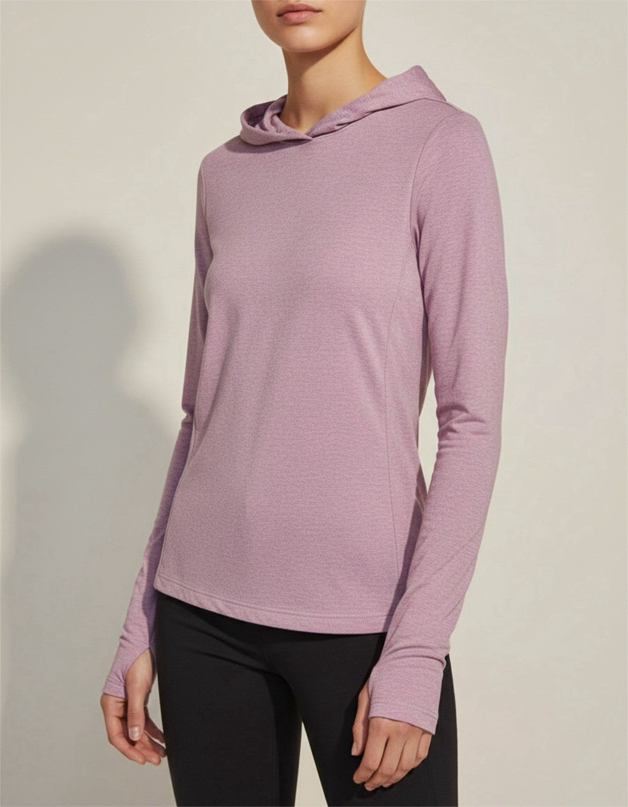 Avia Women’s Lightweight Hooded Long Sleeve Top Pink XS