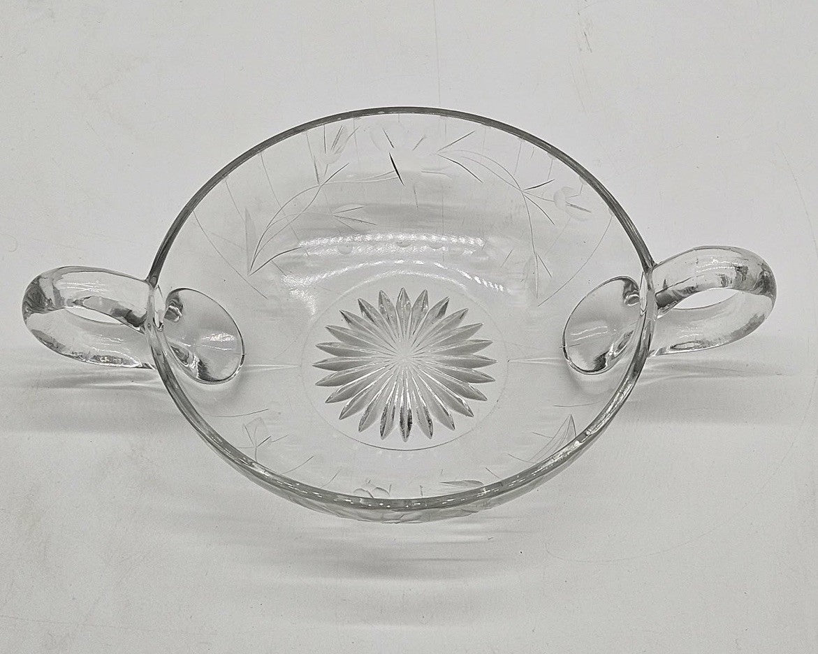 Imperial Crystal Candy Dish With Handles