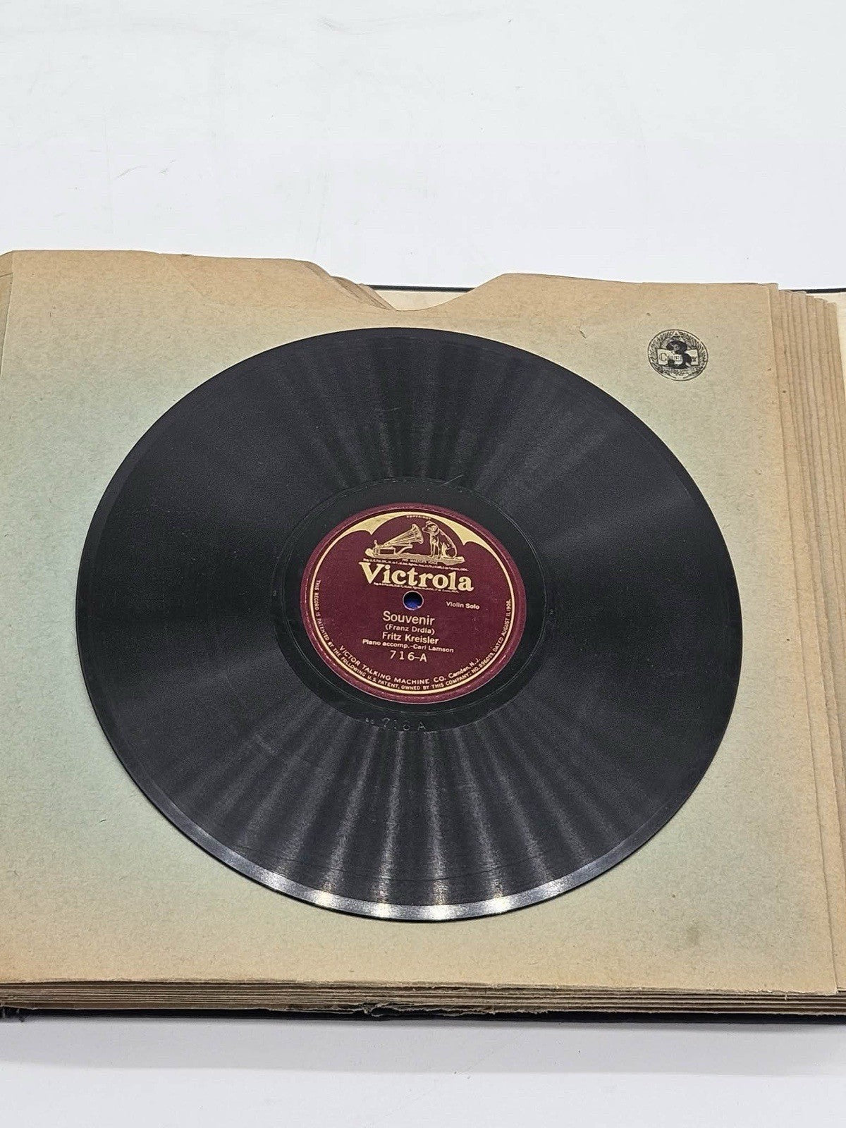 Antique 78 RPM Record Album w Victor Decca Vocalion Pathé Grey Gull & Inserts