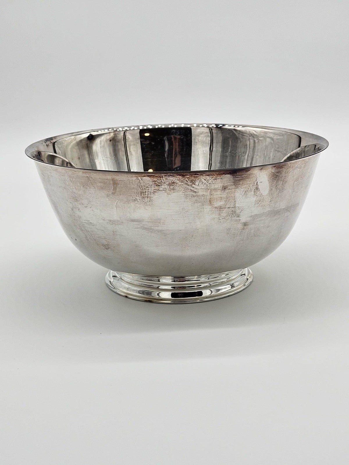 Paul Revere Reproduction Silverplate Footed Serving Bowl