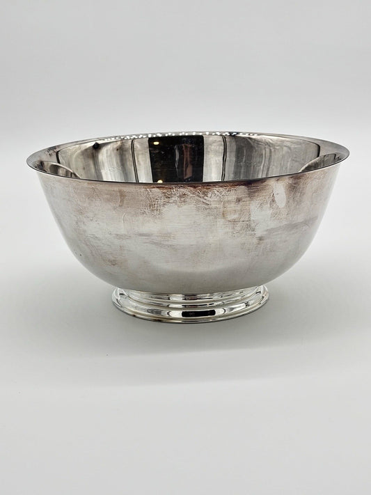 Paul Revere Reproduction Silverplate Footed Serving Bowl