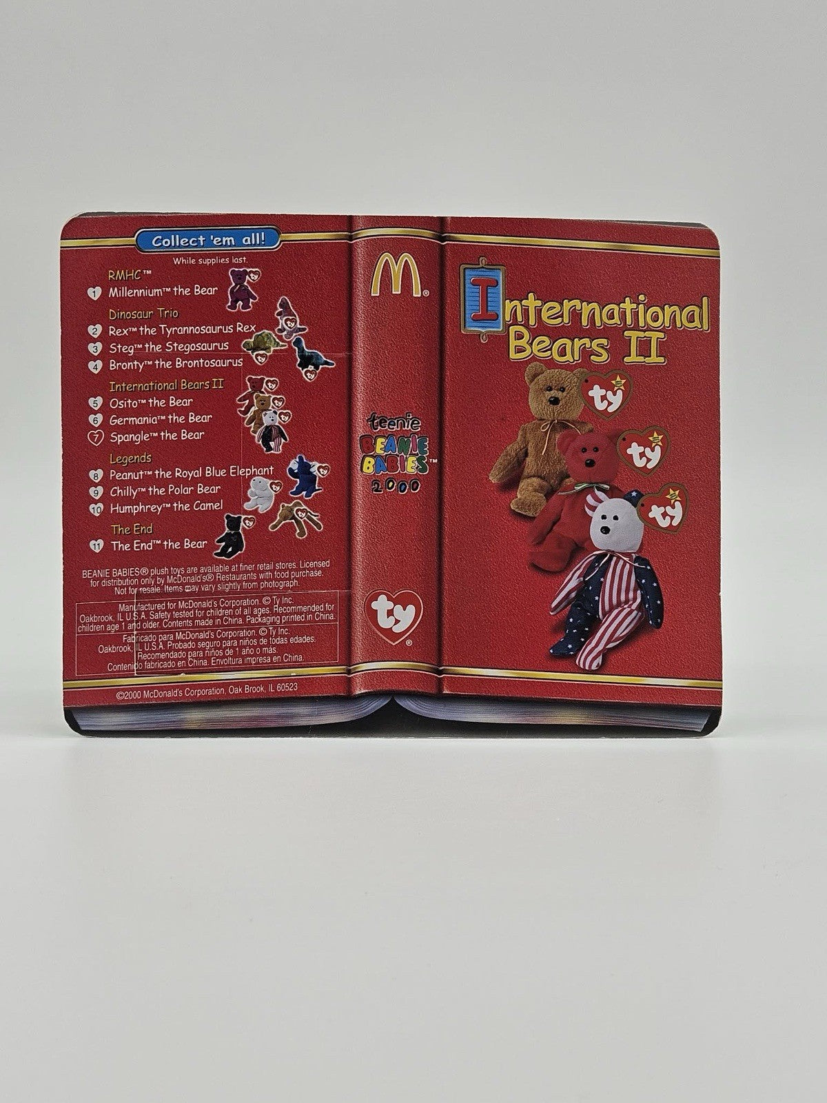McDonald Happy Meal Toy TY International Bears II Spangle The Bear Stars/Stripes