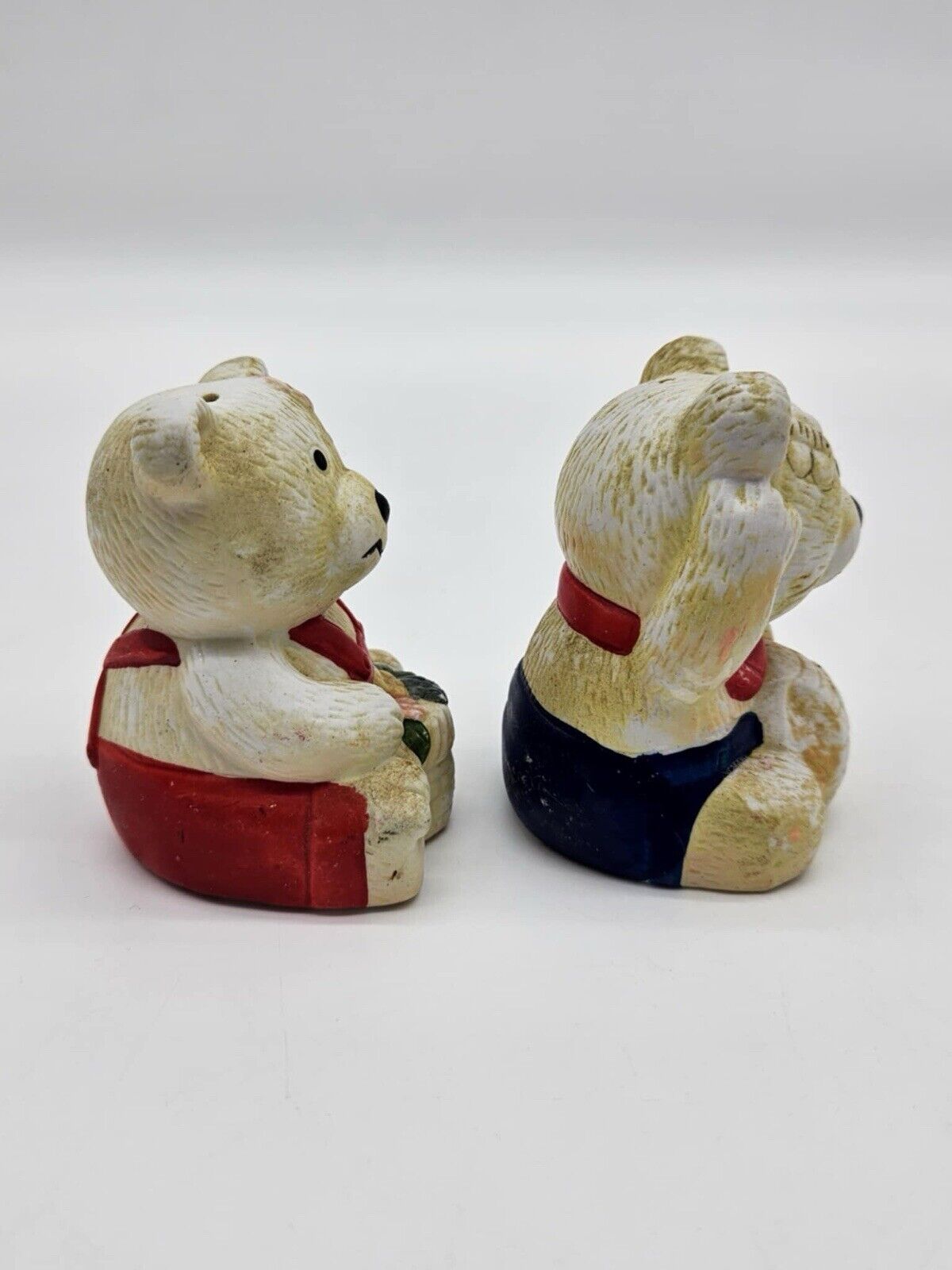 Vintage Ceramic Honey Bee Teddy Bears Salt & Pepper Shakers