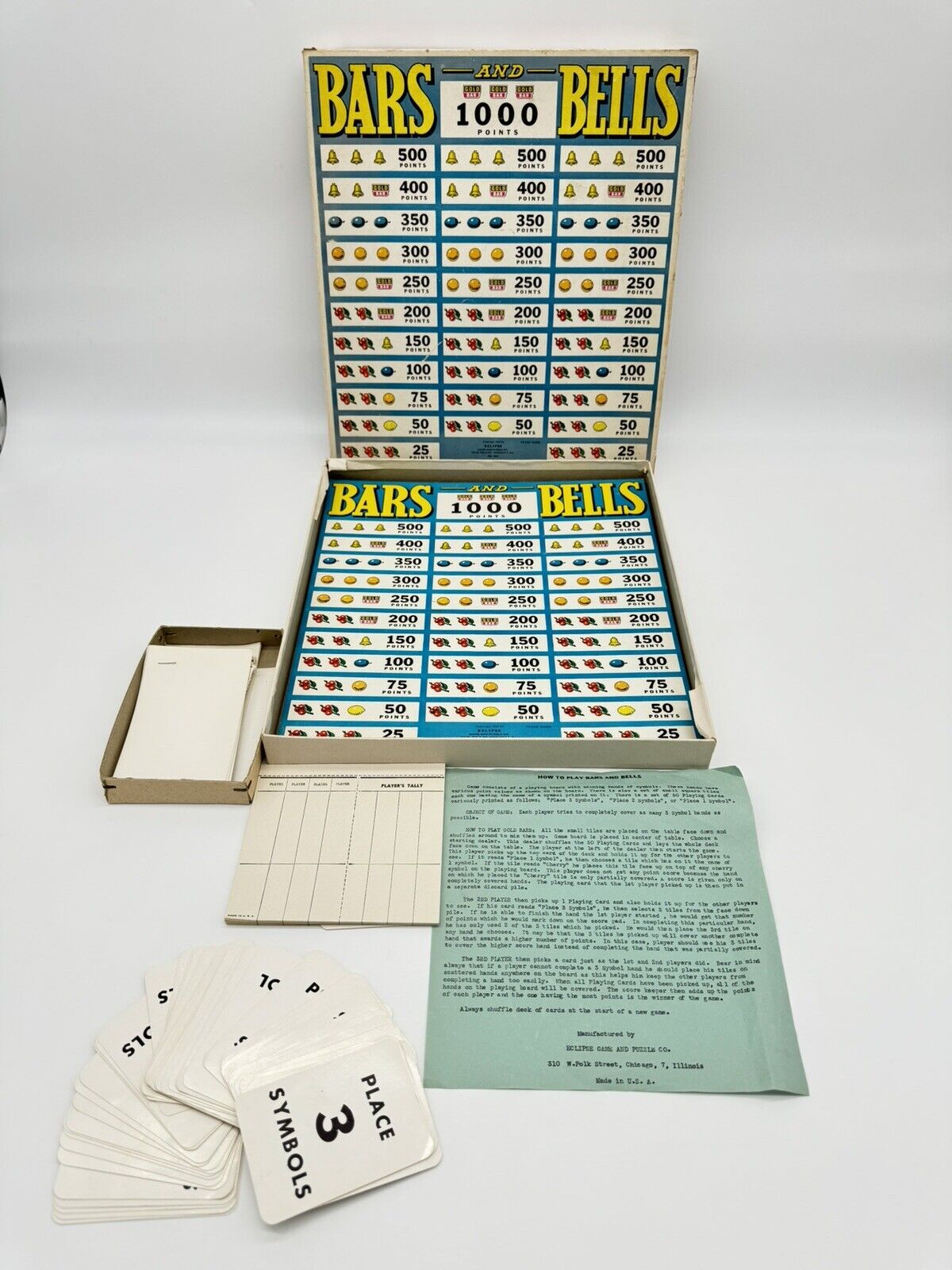 EXTREMELY RARE - 1950s Vintage Bars & Bells Game By Eclipse Game & Puzzle Co