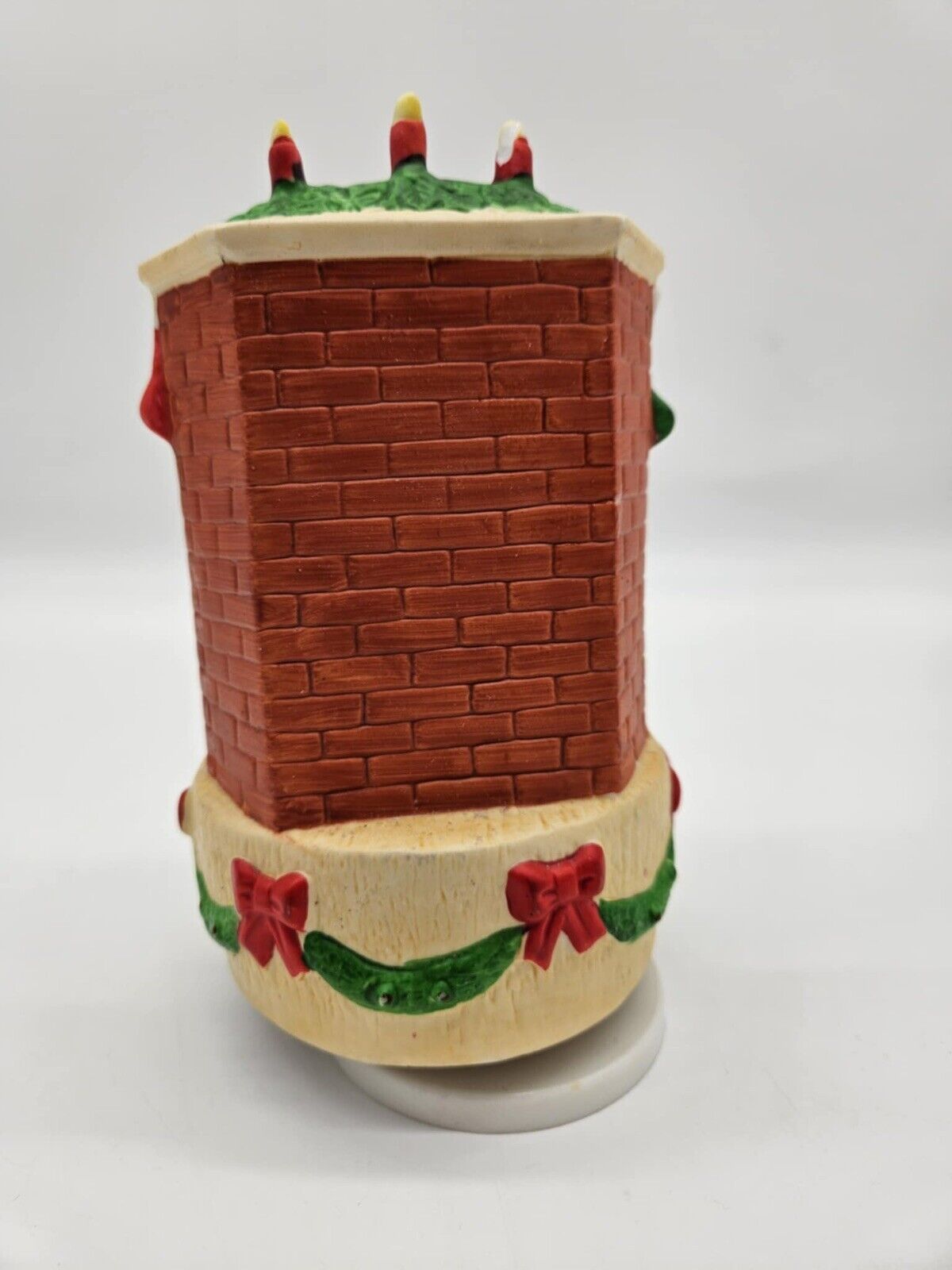 JSNY Santa Claus Ceramic Figurine Rotating Music Box - Holiday Christmas Decor