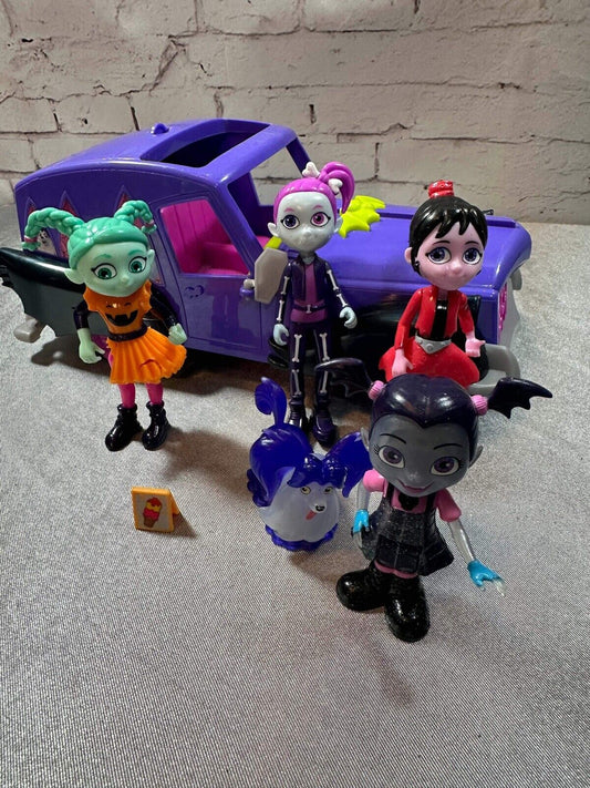 Disney Vamprina and The Scream Girls Figures Set w/ Car VTY 003